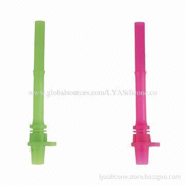 BPA free flexible silicone straw, bend and recyclable